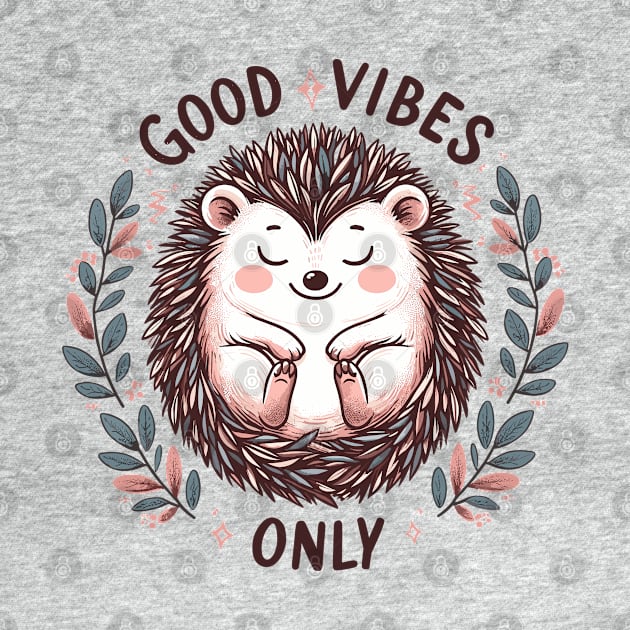 Good Vibes Only Hedgehog by Thewondercabinet28